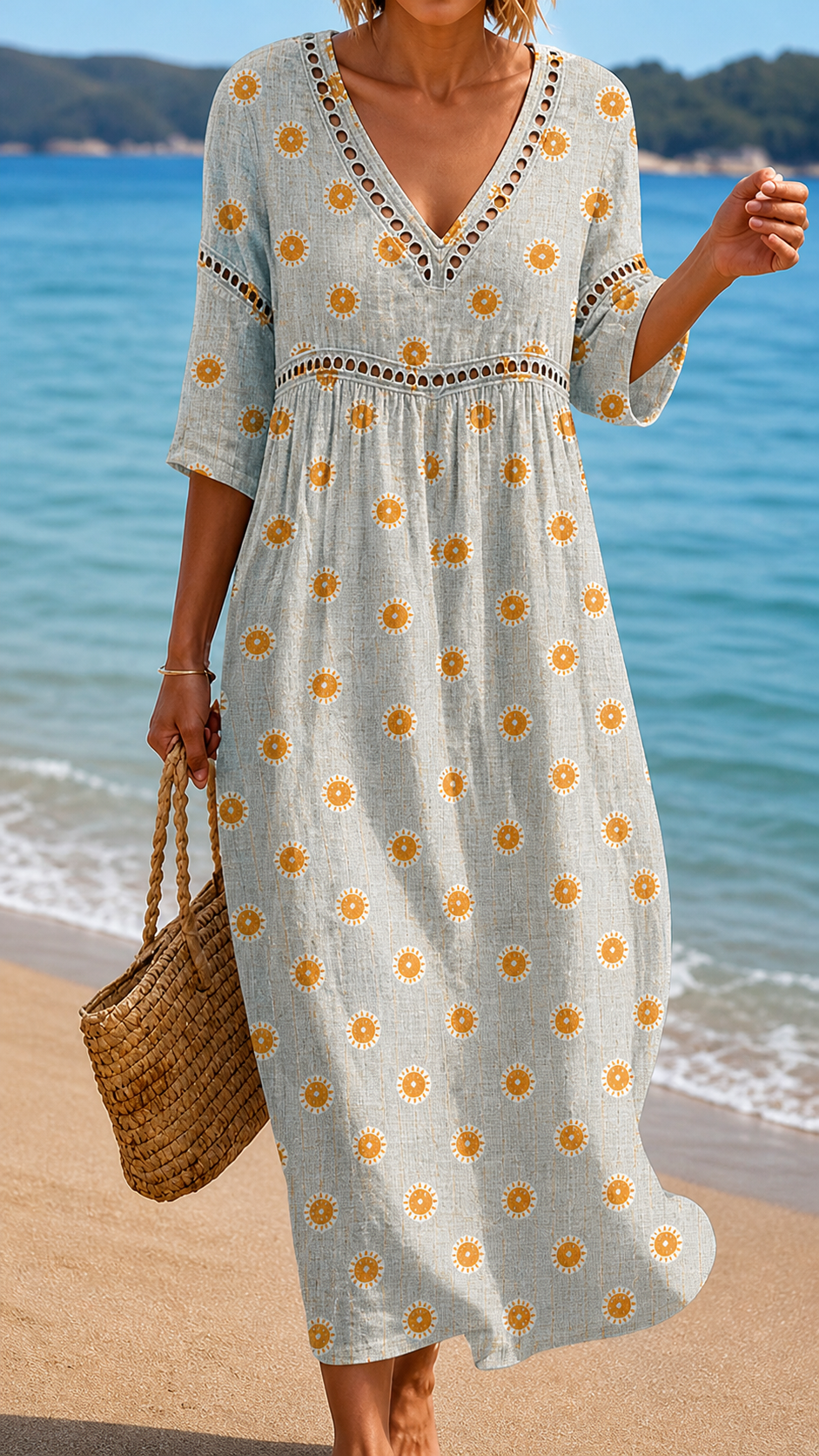 Chiara | Vestido Midi Sol Dorado