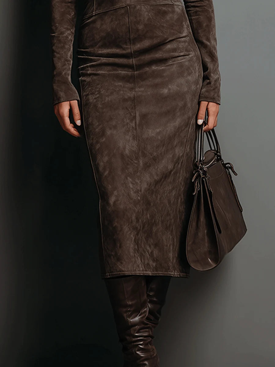 Cristina | Vestido Midi Ante