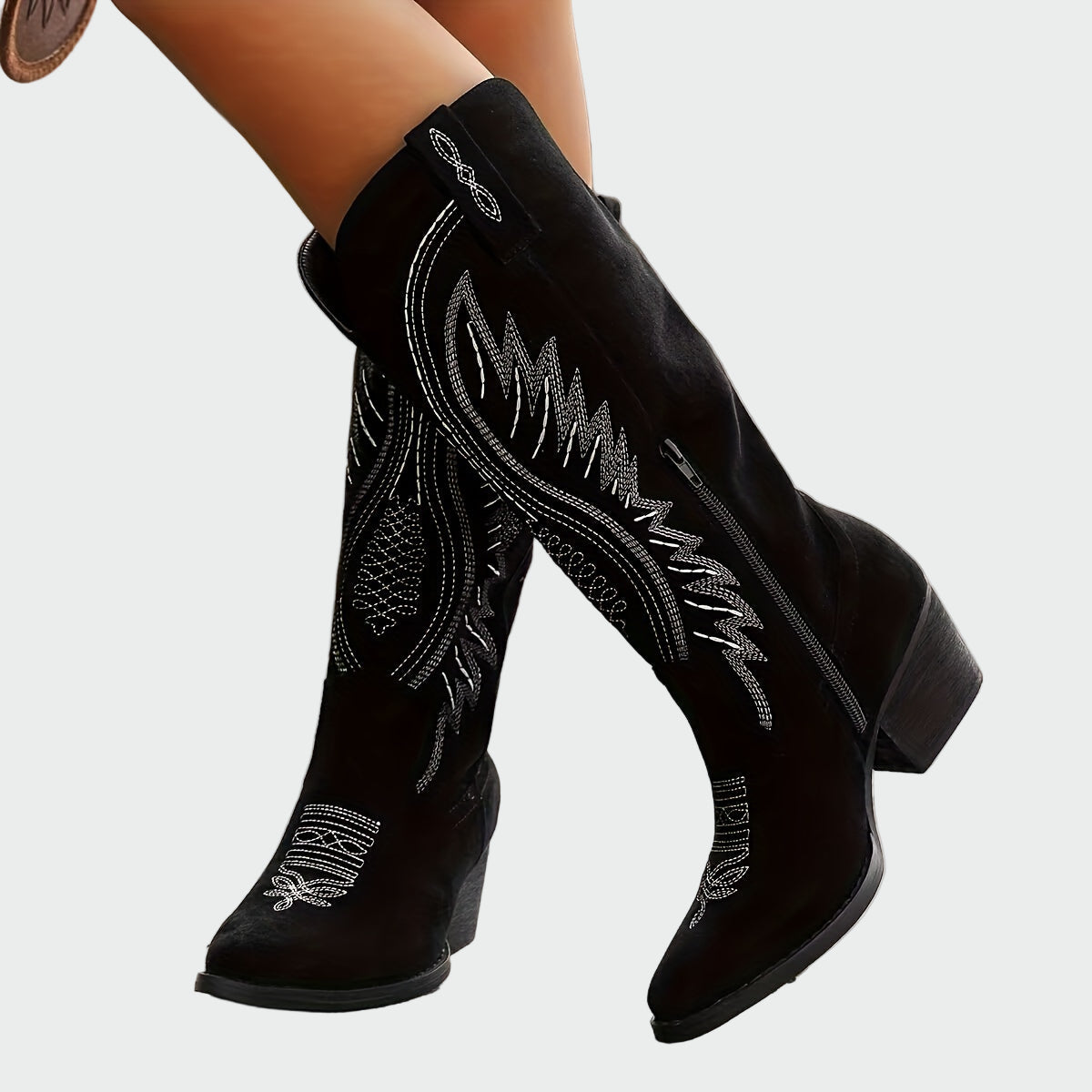 Carmen | Botines occidentales bordados a la moda
