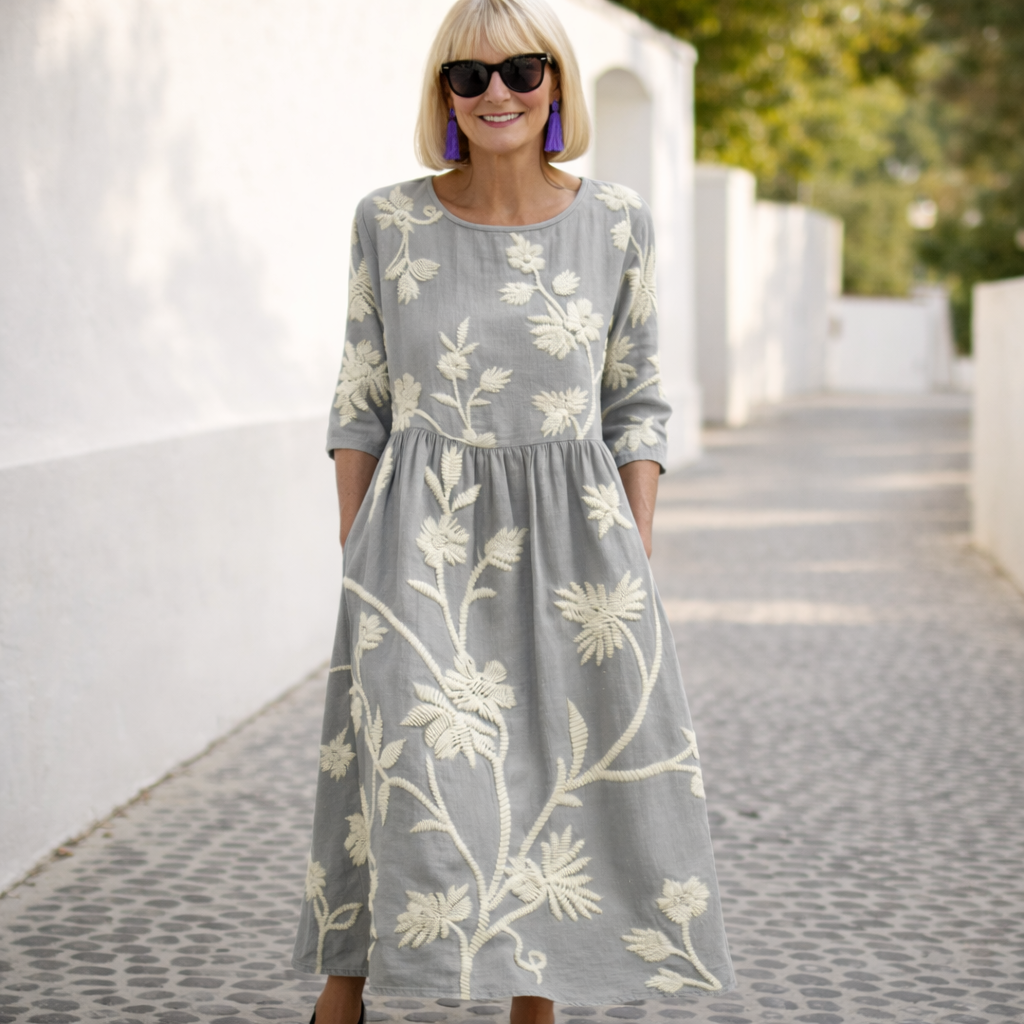 Nelly | Vestido largo con motivo floral