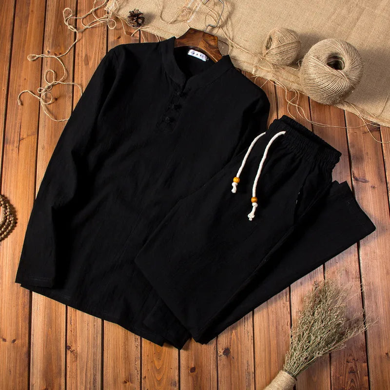 Jesús - Conjunto completo de lino con diseño chino