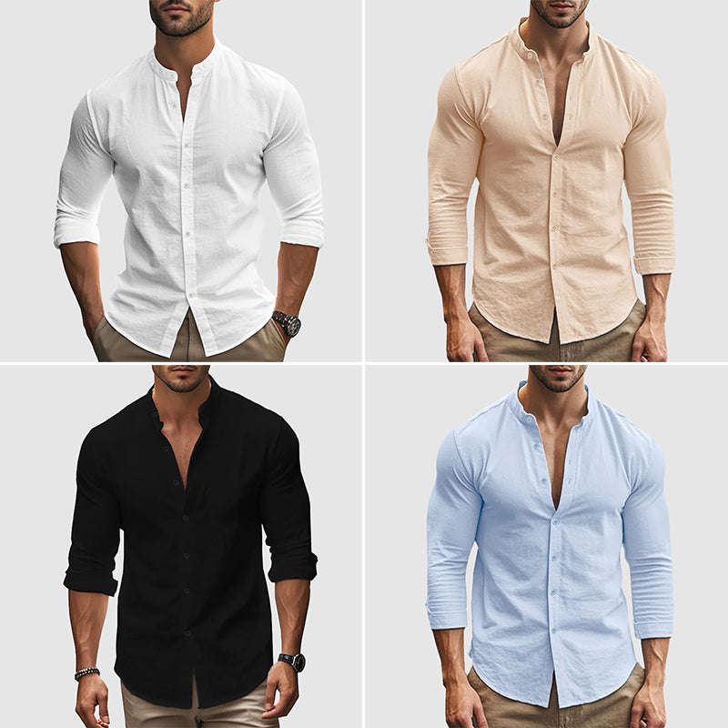 Camisa de lino transpirable