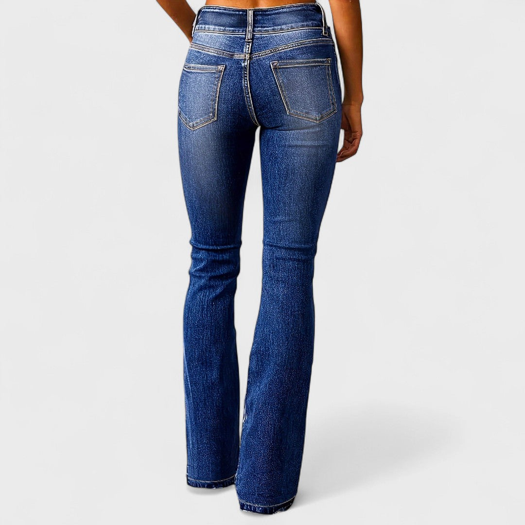 Isabella | Jeans talle alto pierna ancha