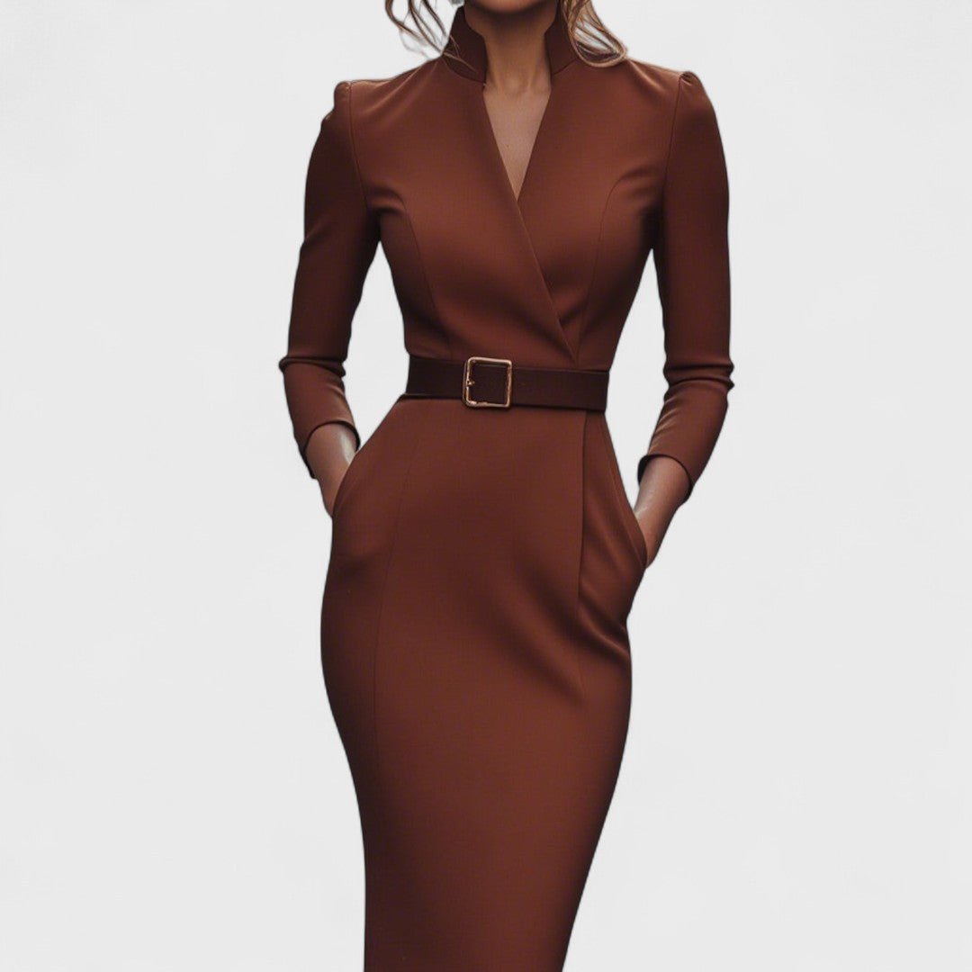 Andrea | Vestido Maxi con Cinturón