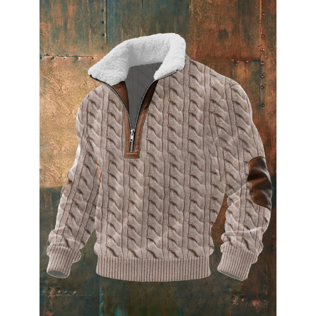 Cristian™ | Suéter de forro polar con cremallera y cuello alto