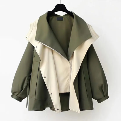 Mariel | Chaqueta con Capucha Bicolor