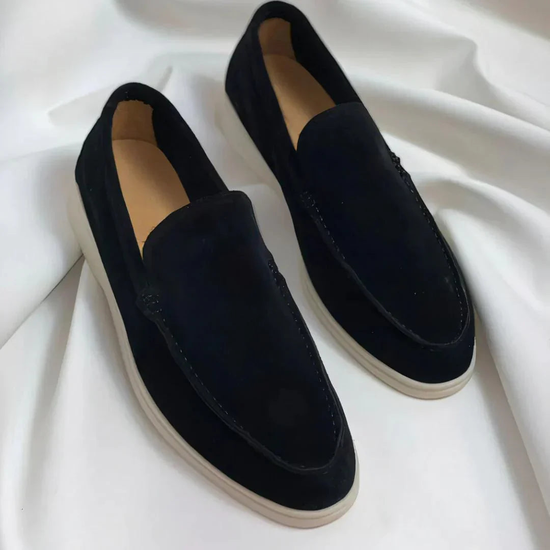Mocasines elegantes de gamuza