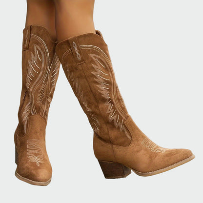 Carmen | Botines occidentales bordados a la moda