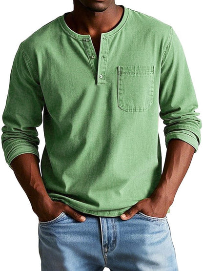 Frederico™ | Camiseta Henley Vintage