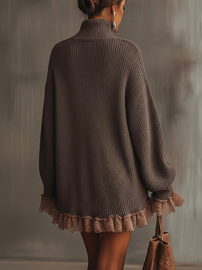Nina | Vestido Suéter de Punto con Volantes