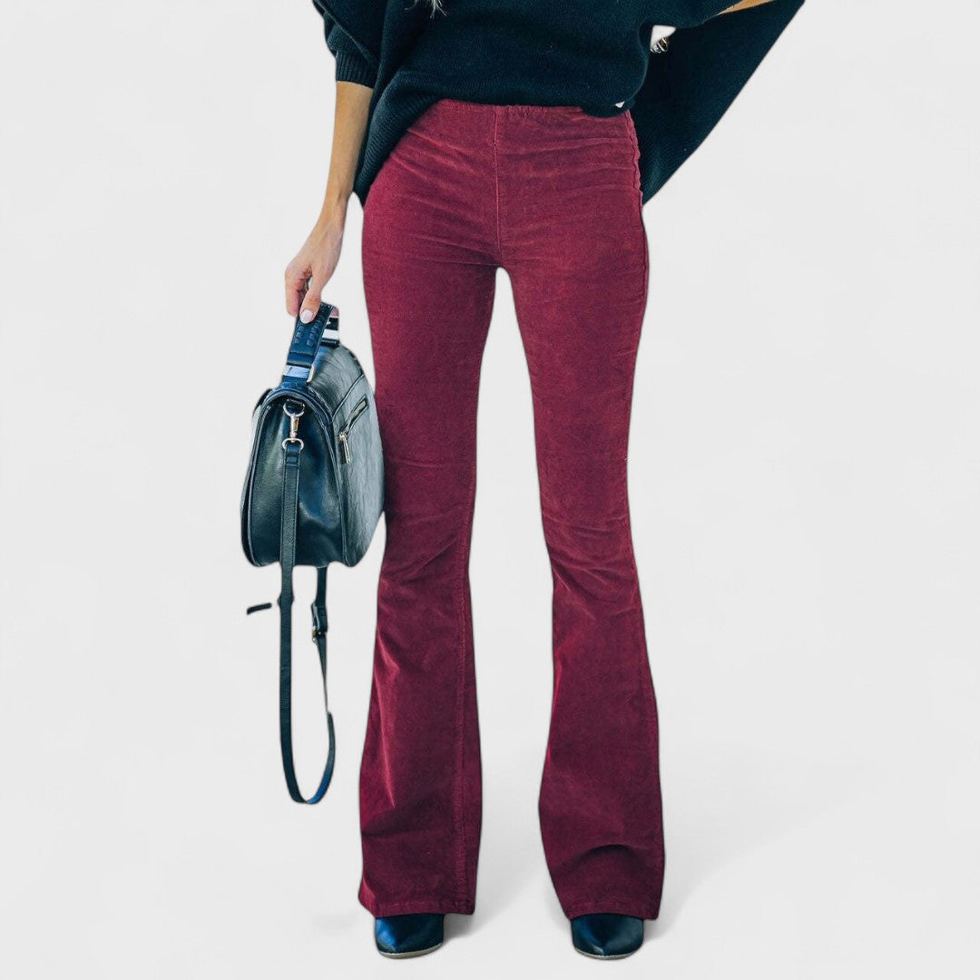 María | Pantalones acampanados terciopelo