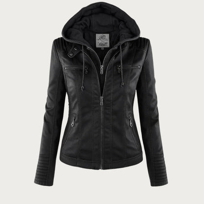 Marvella™ | Chaqueta de cuero elegante