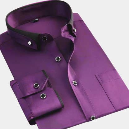 Don™ | Camisa azul clara de hombre con cuello