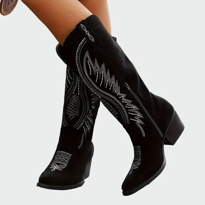 Carmen | Botines occidentales bordados a la moda