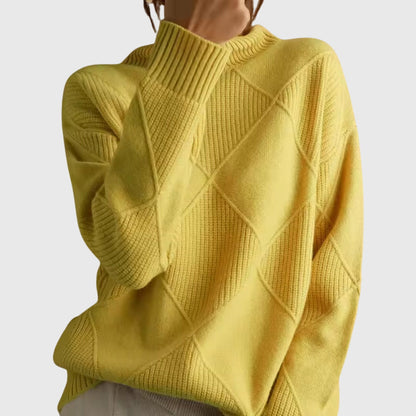 Angela | Suéter de invierno suave con elegante estampado gráfico