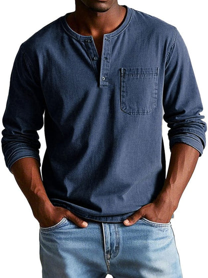 Frederico™ | Camiseta Henley Vintage