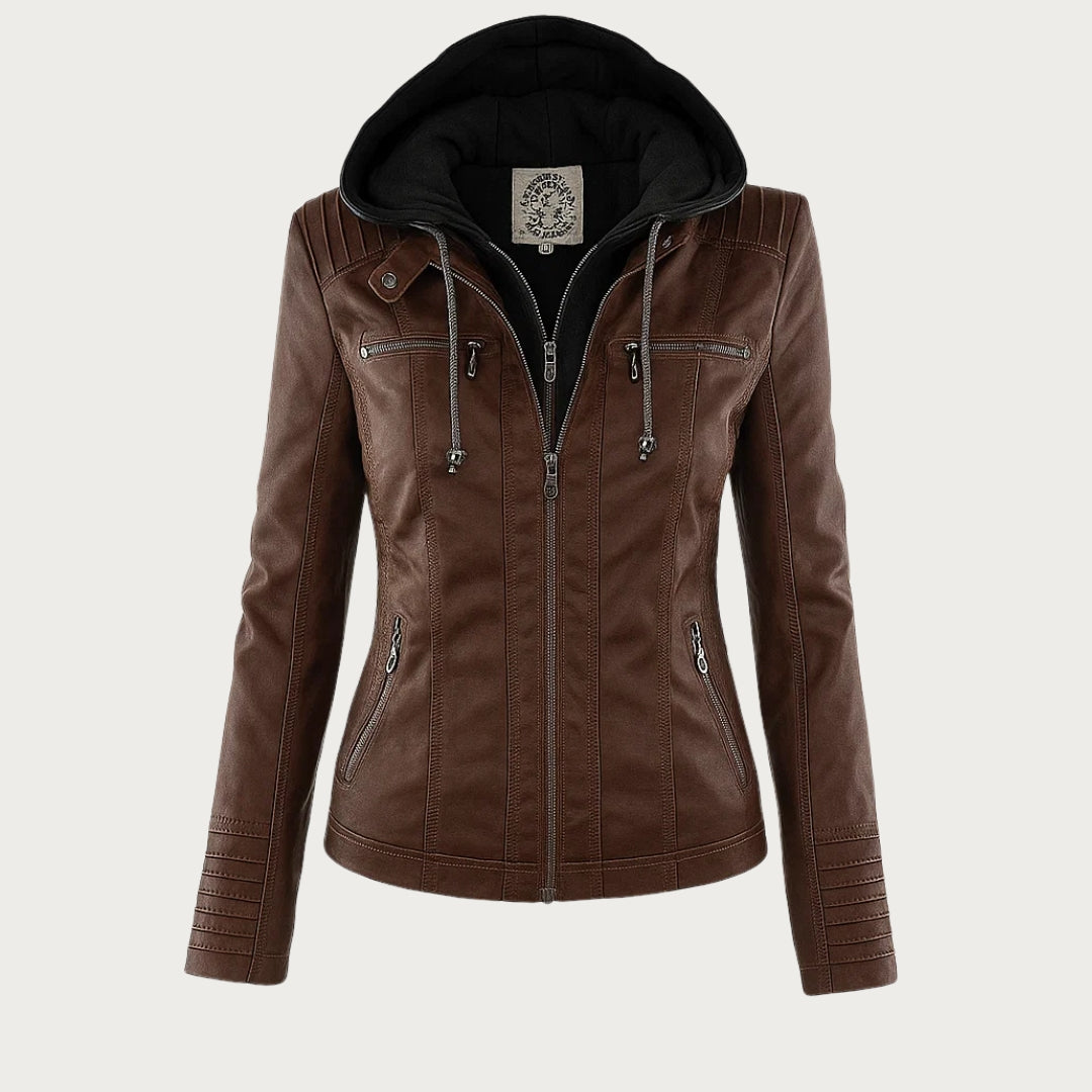 Marvella™ | Chaqueta de cuero elegante