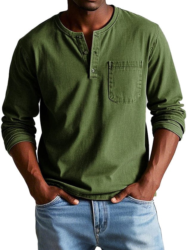 Frederico™ | Camiseta Henley Vintage