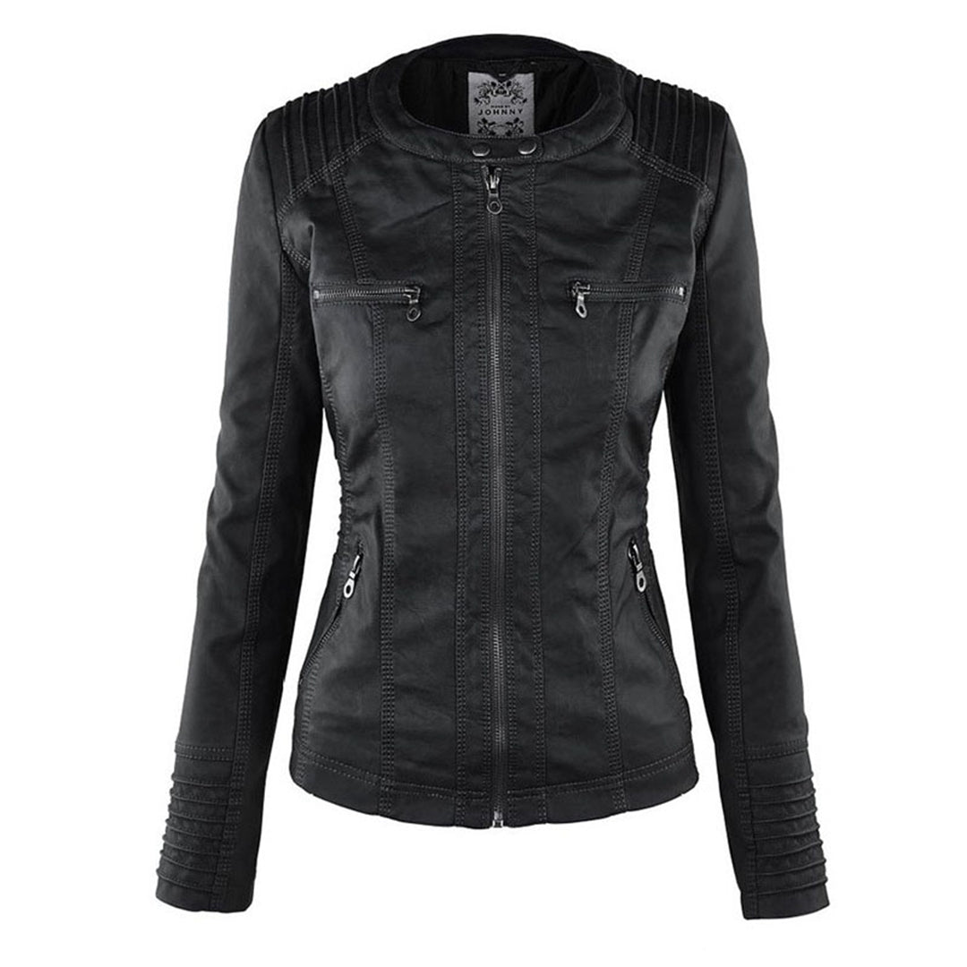 Marvella™ | Chaqueta de cuero elegante