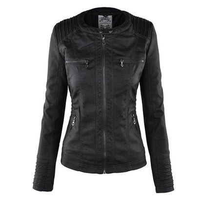 Marvella™ | Chaqueta de cuero elegante