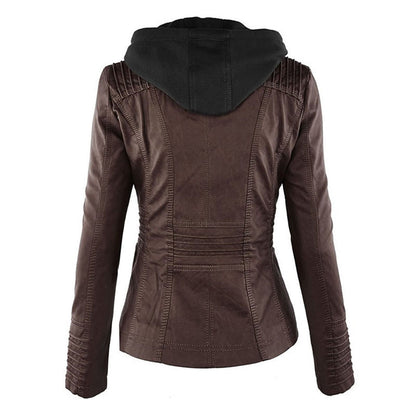 Marvella™ | Chaqueta de cuero elegante