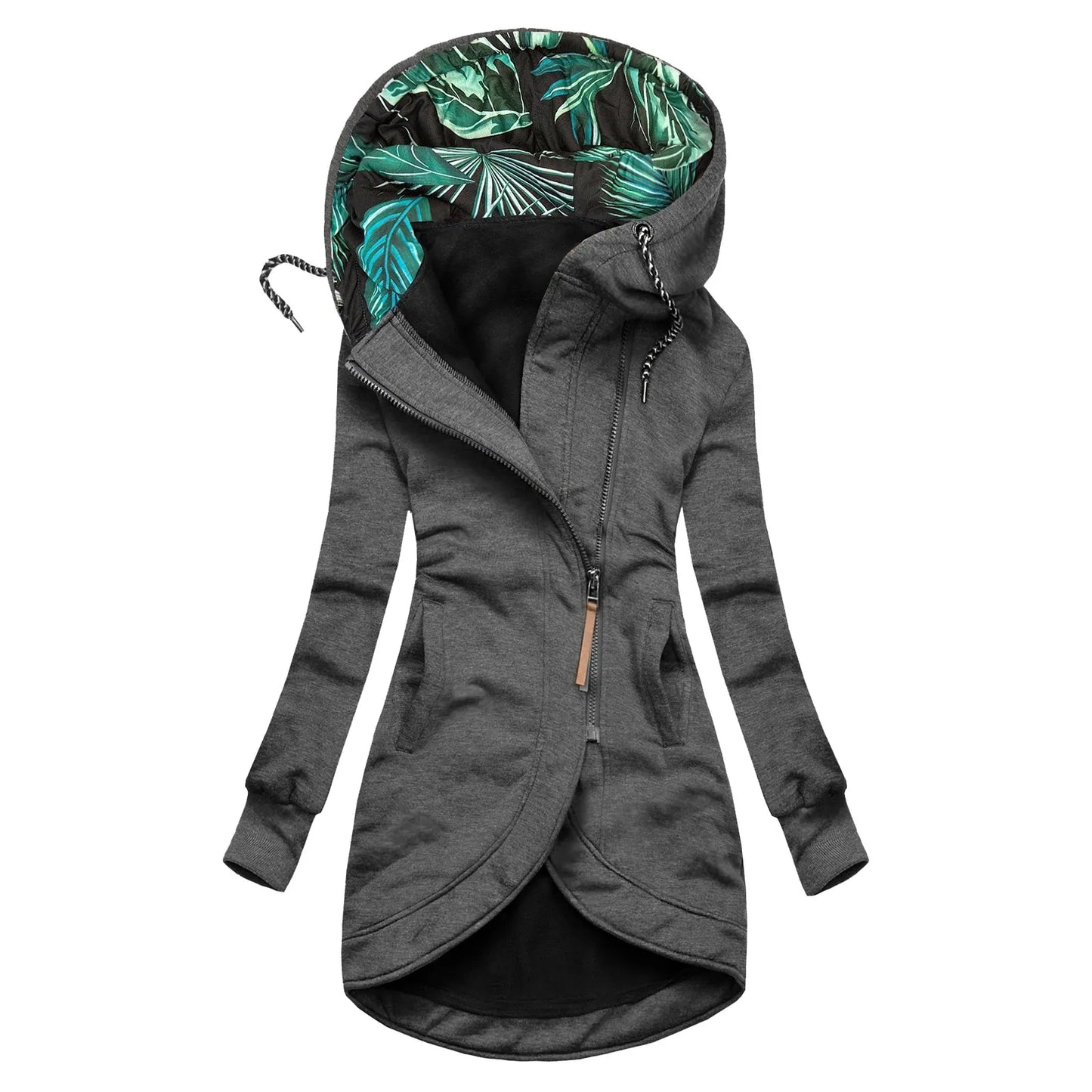 Eleonora™ – Abrigo de invierno con cremallera asimétrica