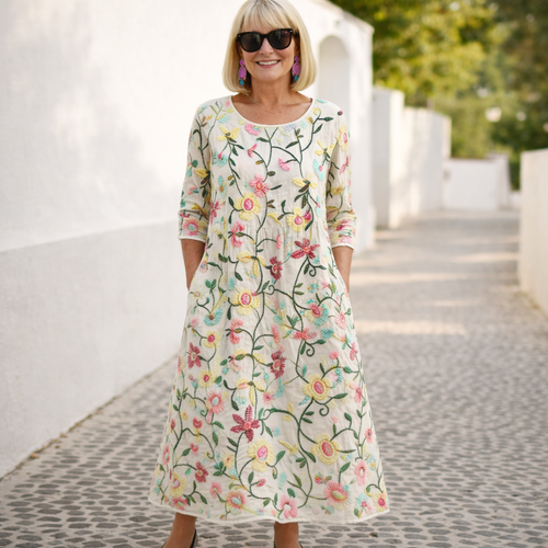 Nelly | Vestido largo con motivo floral