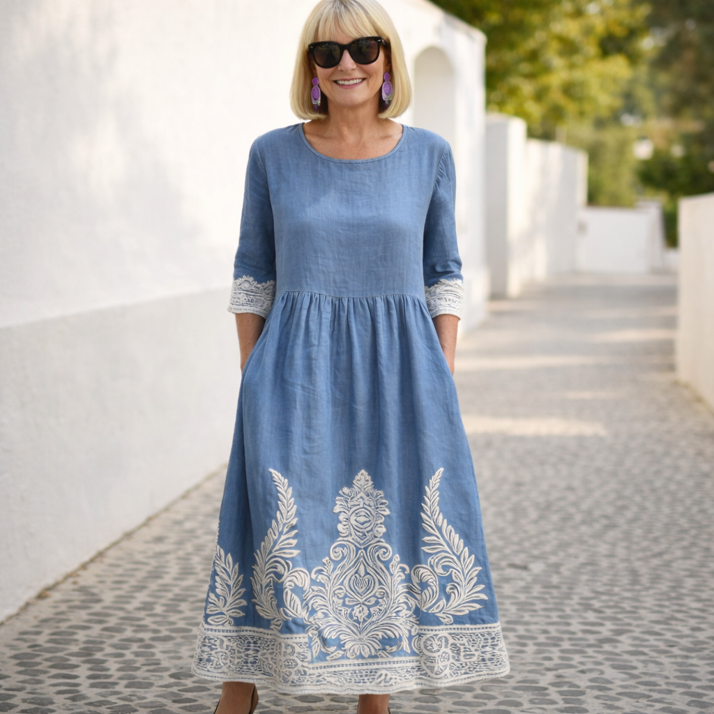 Nelly | Vestido largo con motivo floral