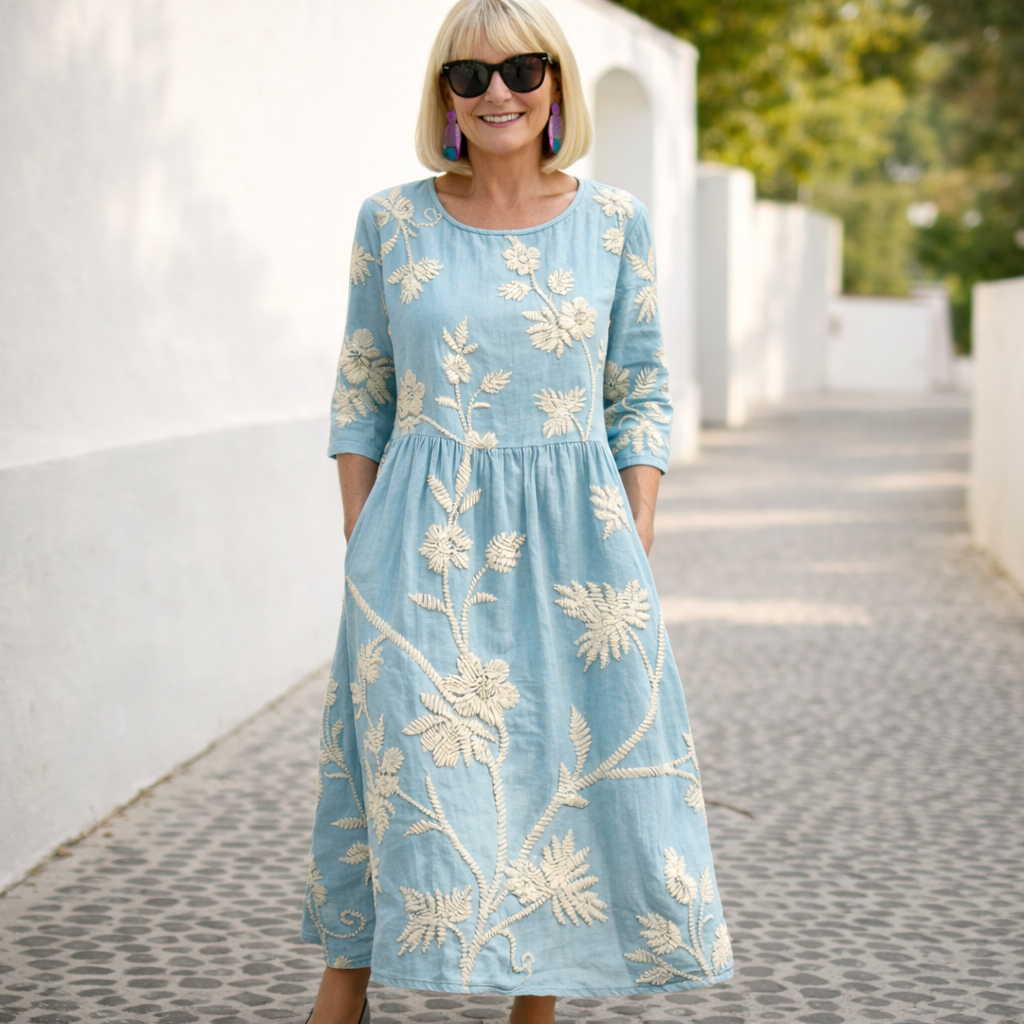 Nelly | Vestido largo con motivo floral