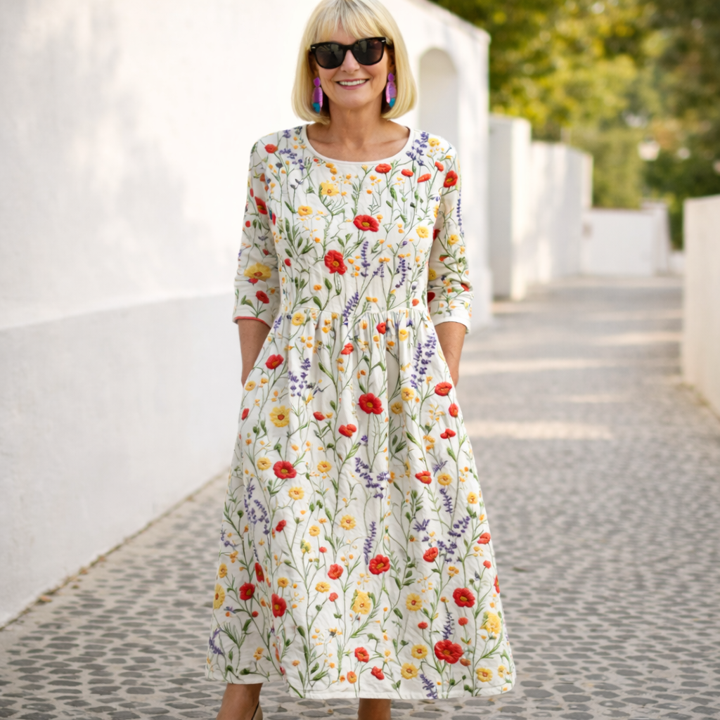 Nelly | Vestido largo con motivo floral