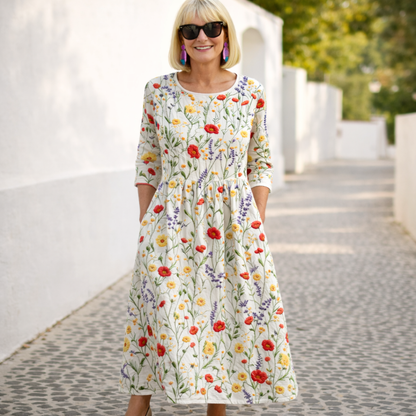 Nelly | Vestido largo con motivo floral