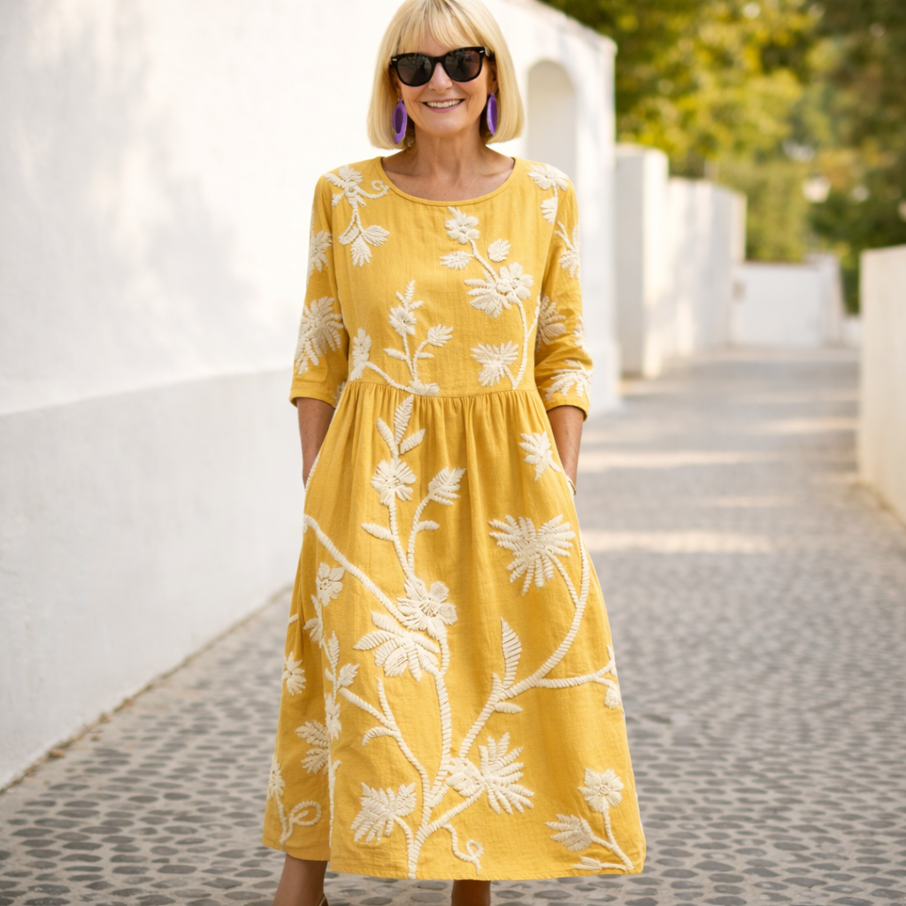 Nelly | Vestido largo con motivo floral