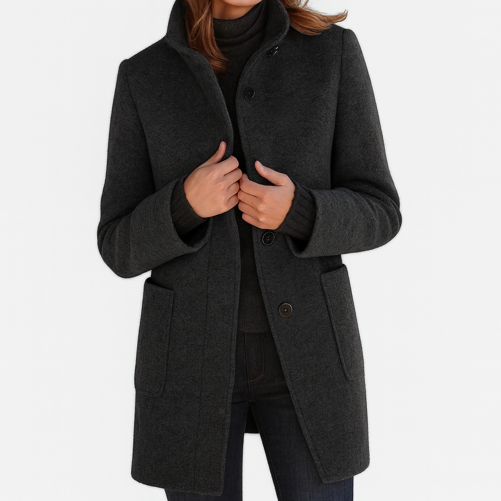 Lidia | Chaqueta de lana con cuello alto
