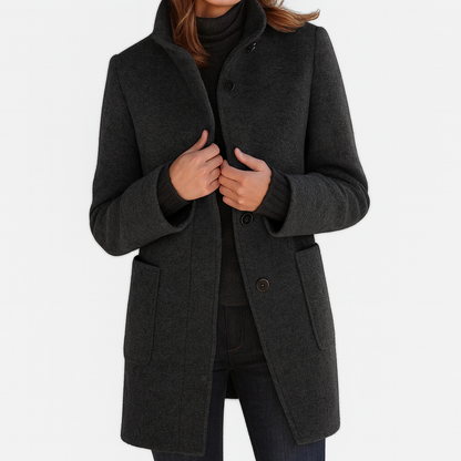 Lidia | Chaqueta de lana con cuello alto