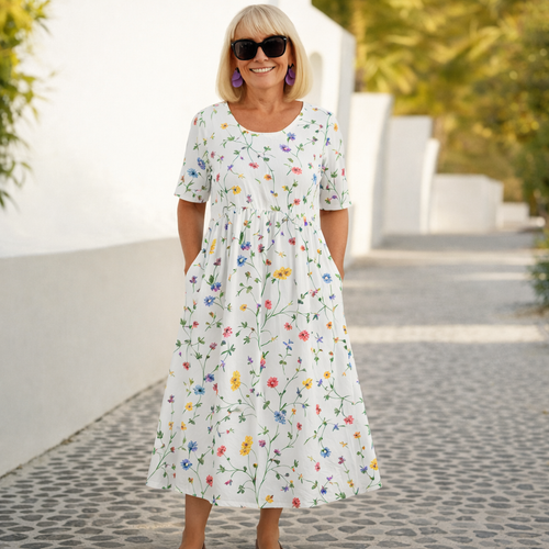 Robin | Vestido midi floreado