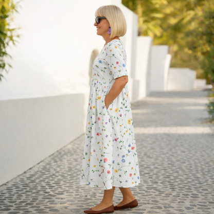 Robin | Vestido midi floreado