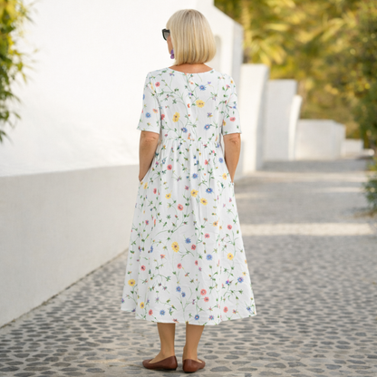 Robin | Vestido midi floreado