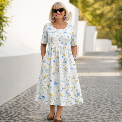 Robin | Vestido midi floreado
