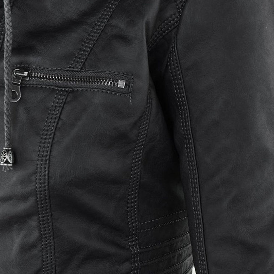 Marvella™ | Chaqueta de cuero elegante