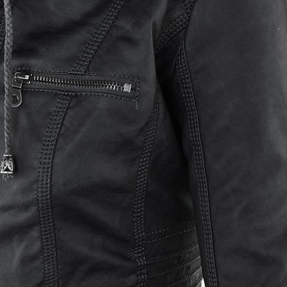 Marvella™ | Chaqueta de cuero elegante