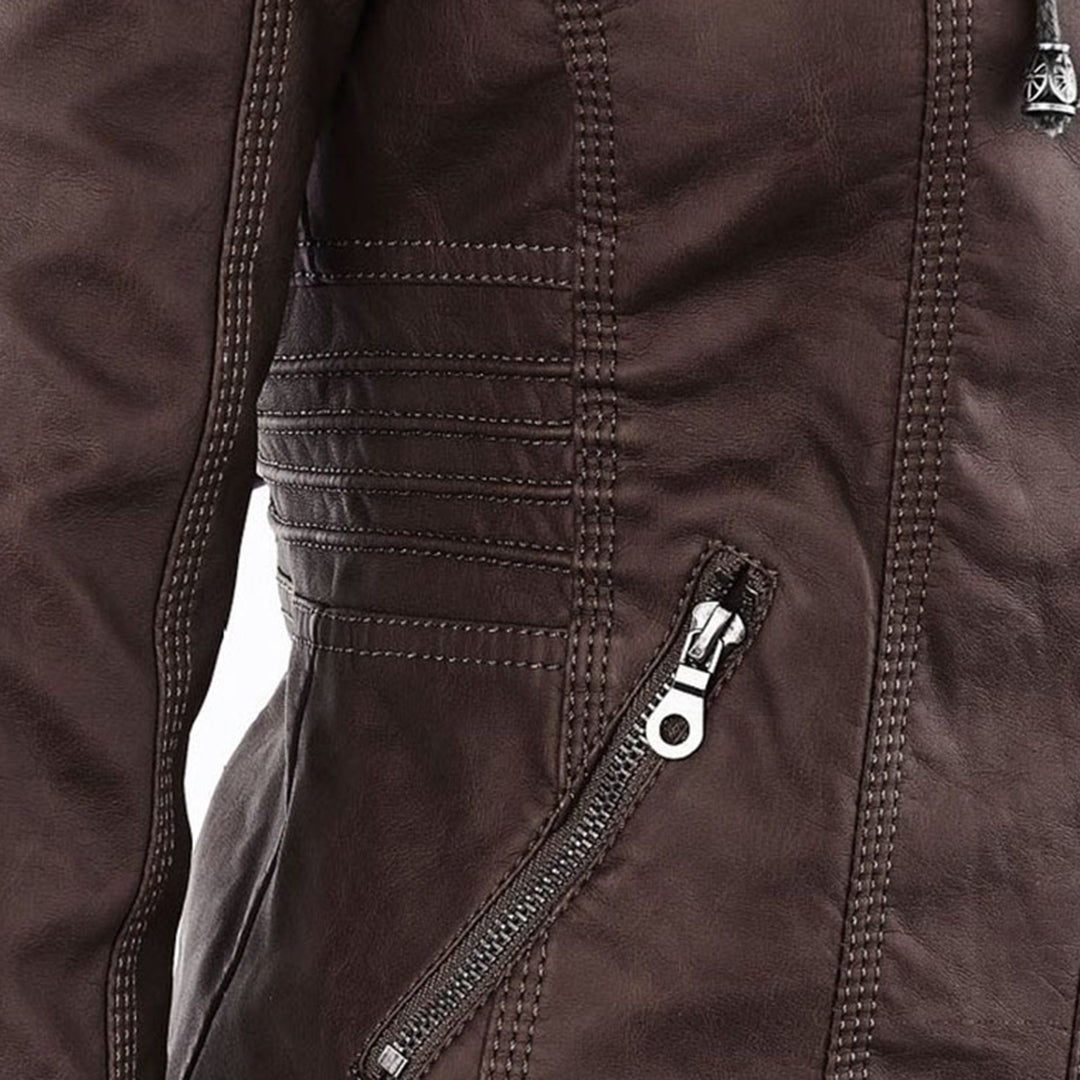 Marvella™ | Chaqueta de cuero elegante