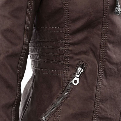 Marvella™ | Chaqueta de cuero elegante