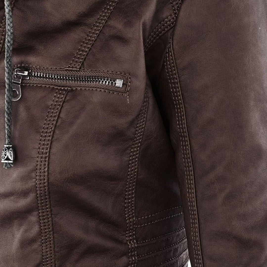 Marvella™ | Chaqueta de cuero elegante
