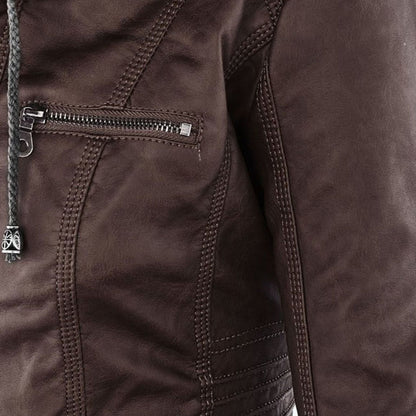 Marvella™ | Chaqueta de cuero elegante