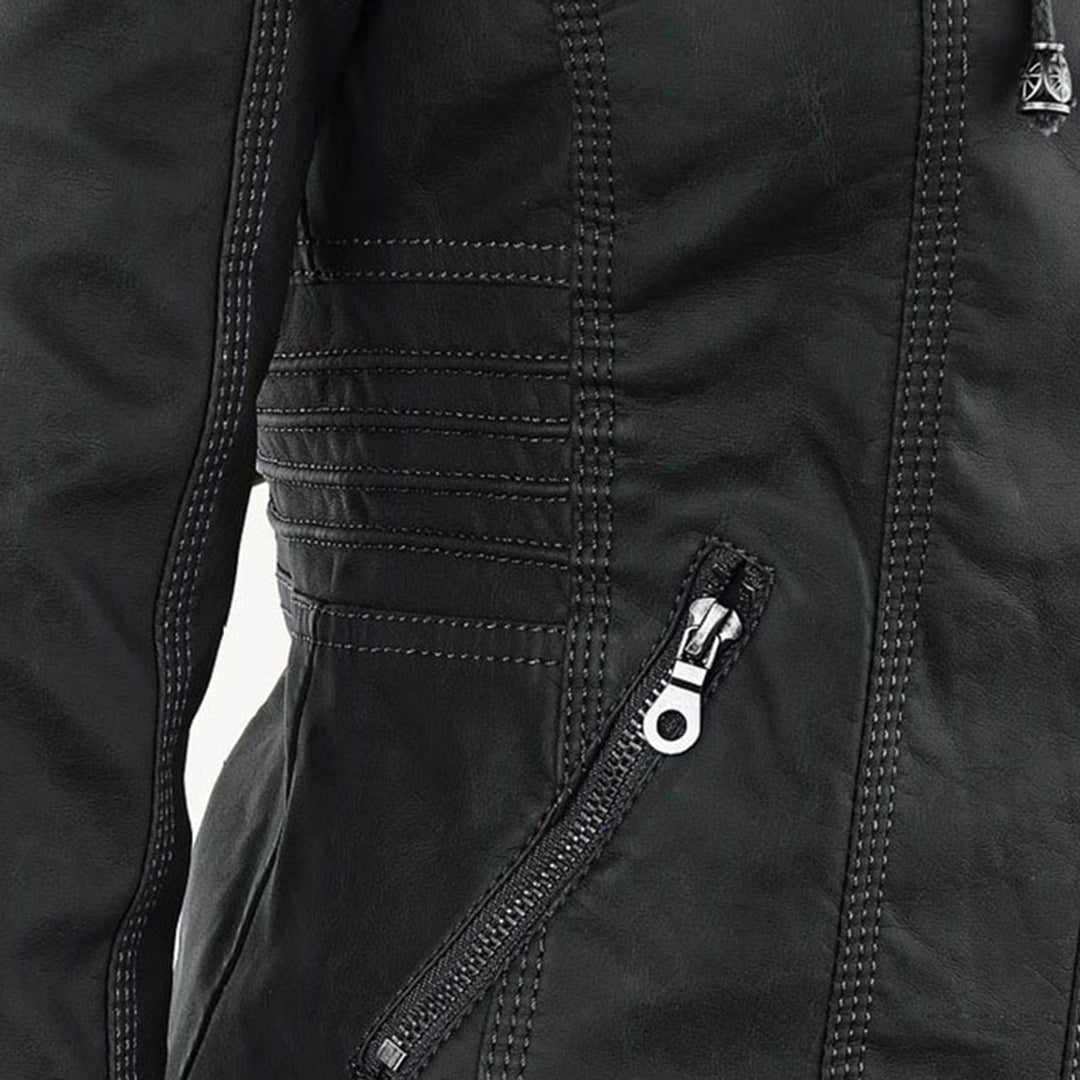 Marvella™ | Chaqueta de cuero elegante