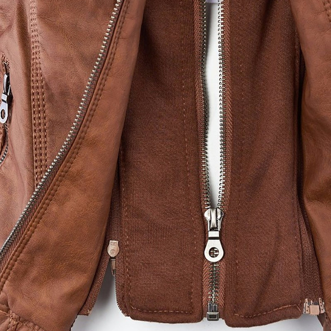 Marvella™ | Chaqueta de cuero elegante