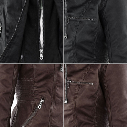 Marvella™ | Chaqueta de cuero elegante
