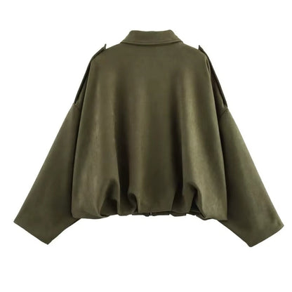 Calvera | Bomber Suede Efecto Premium