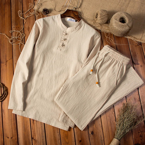 Jesús - Conjunto completo de lino con diseño chino