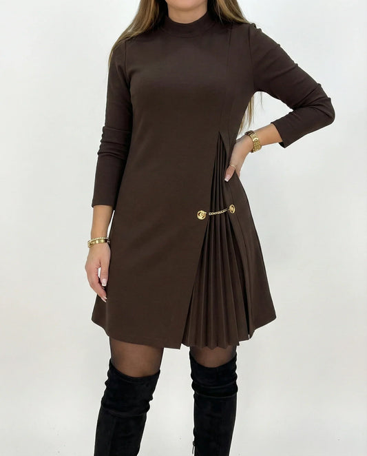 Silvia™ | Vestido Elegante con Paneles Plisados